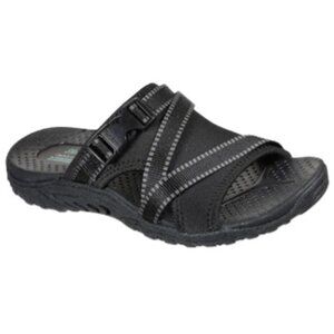Skechers Women's Reggae Perfect Planning Sandal Black Size 7